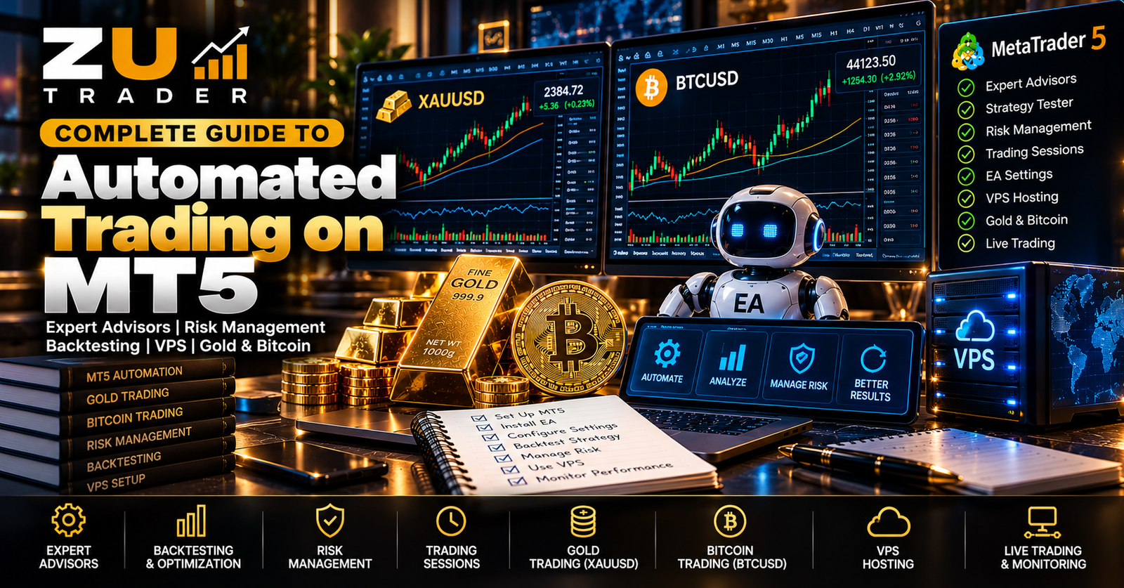 Complete Guide to Automated Trading on MT5: Expert Advisors, Risk Management, Backtesting & VPS