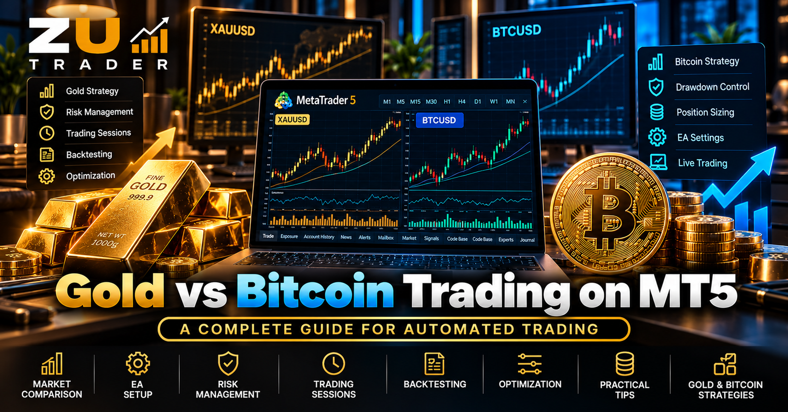 Gold vs Bitcoin Automated Trading on MT5: Key Differences Explained